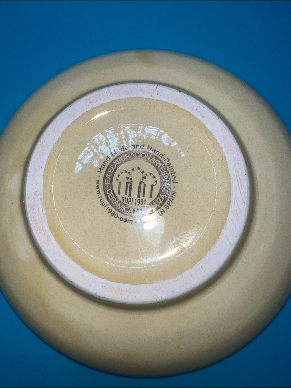 Rupi 1980 artisanal Spanish ceramic garlic and lemon grater dish - Picture 3 of 5